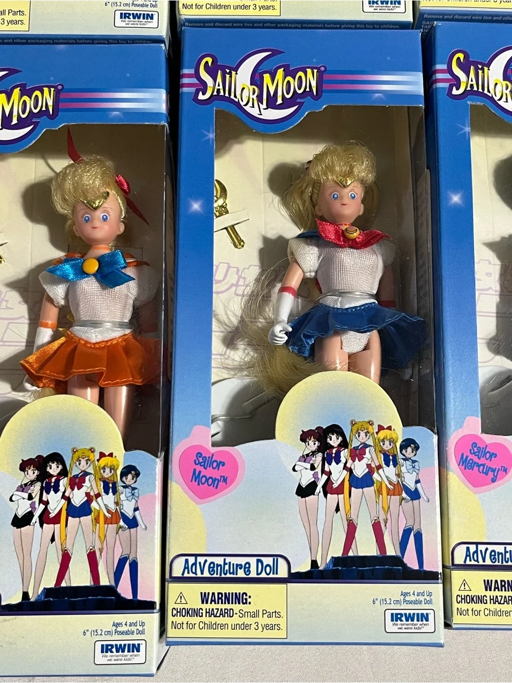 Vintage Sailor Moon Adventure Dolls Complete Set New in Box